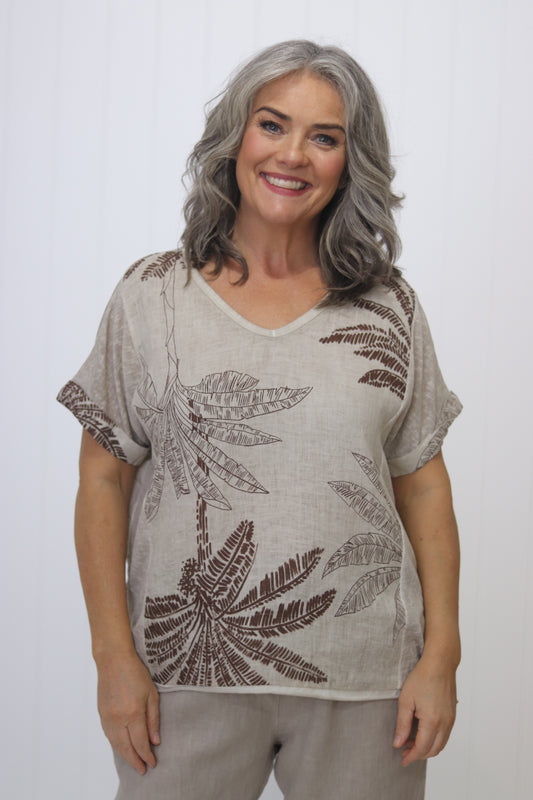 Palm Linen Tee
