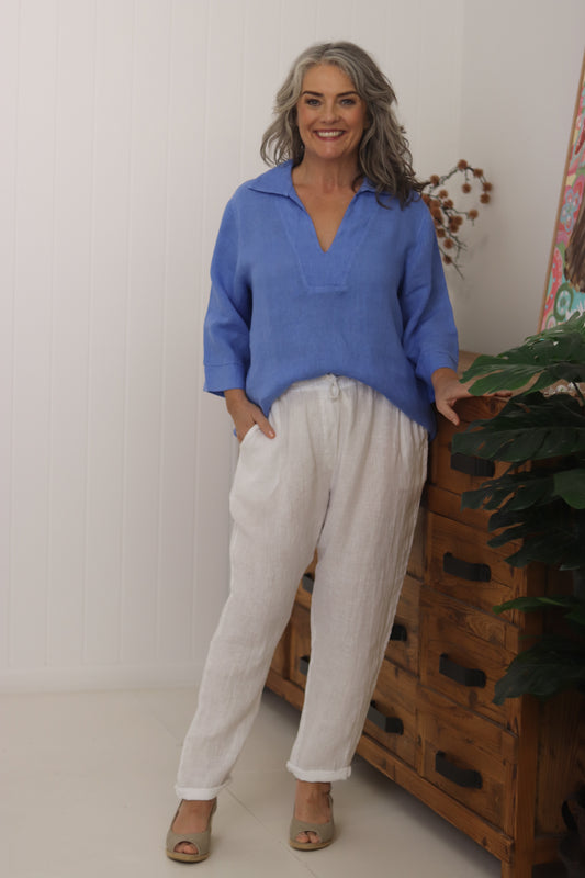 Athena Linen Top