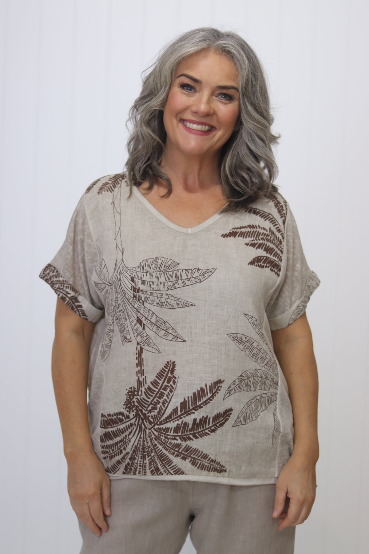 Palm Linen Tee