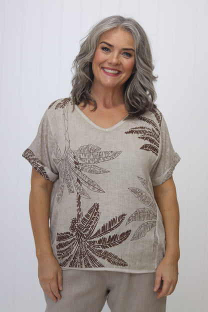 Palm Linen Tee