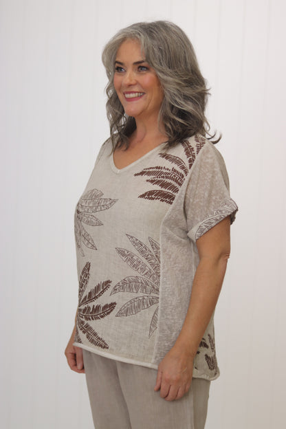 Palm Linen Tee
