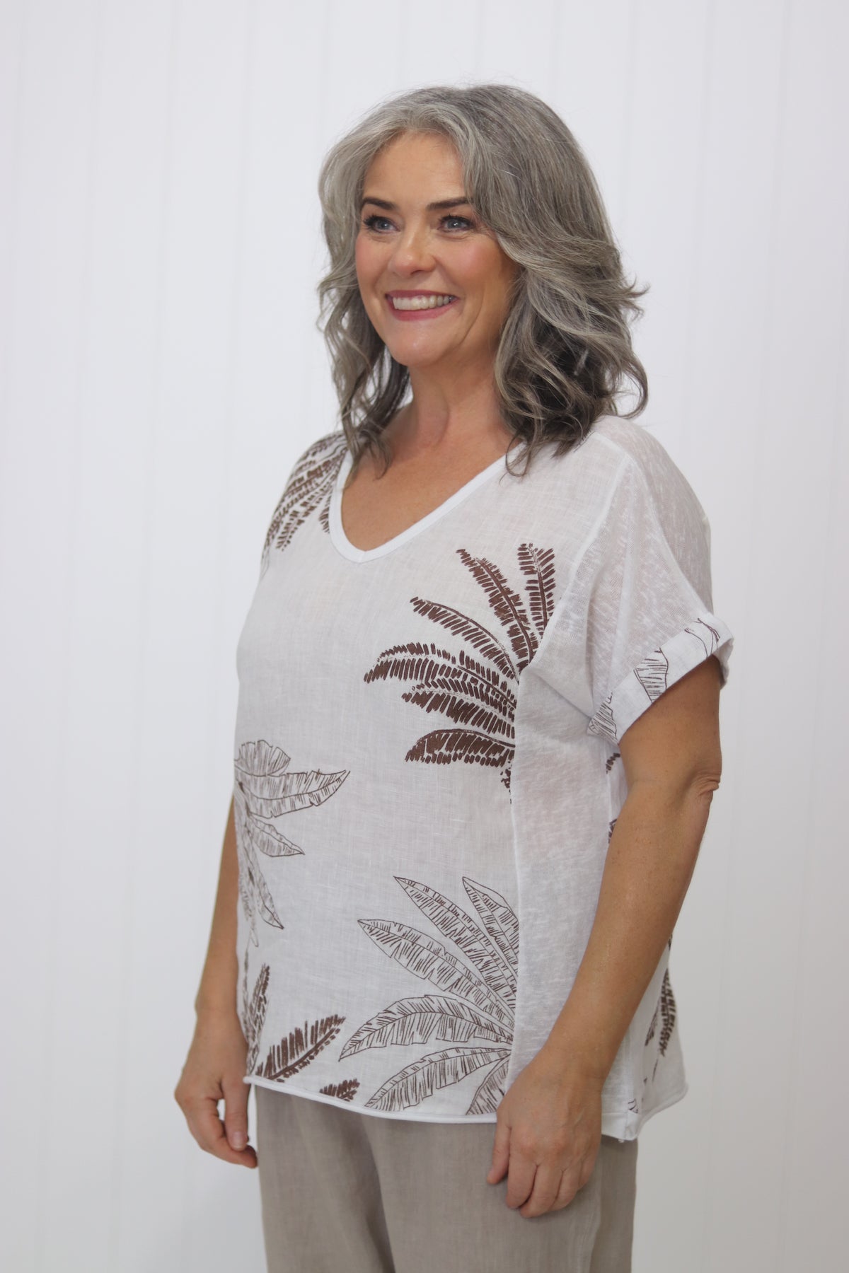 Palm Linen Tee