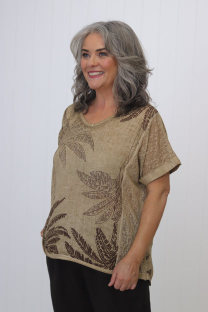 Palm Linen Tee
